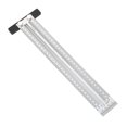 thumbnail image 1 of Amdohai Règle de Marquage en Acier Inoxydable Line Ruler Trou en T/angle Droit Outil de Mesure pour Menuiserie, 1 of 7