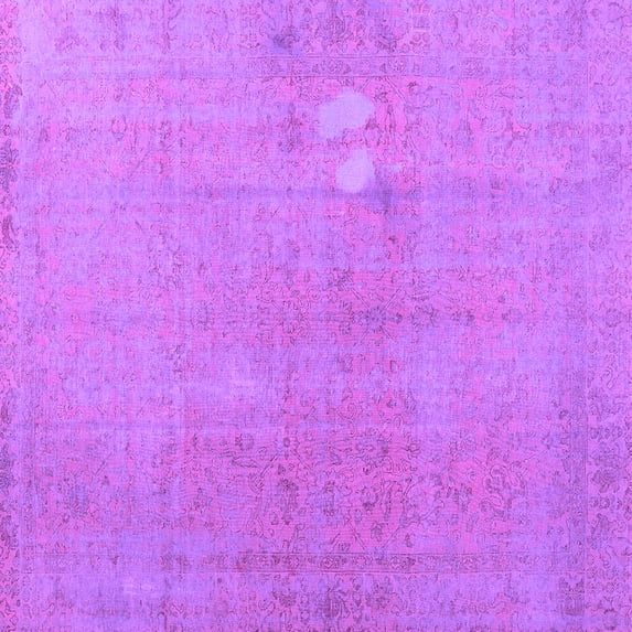 Ahgly Company Indoor Square Persian Pink Bohemian Area Rugs, 8' Square