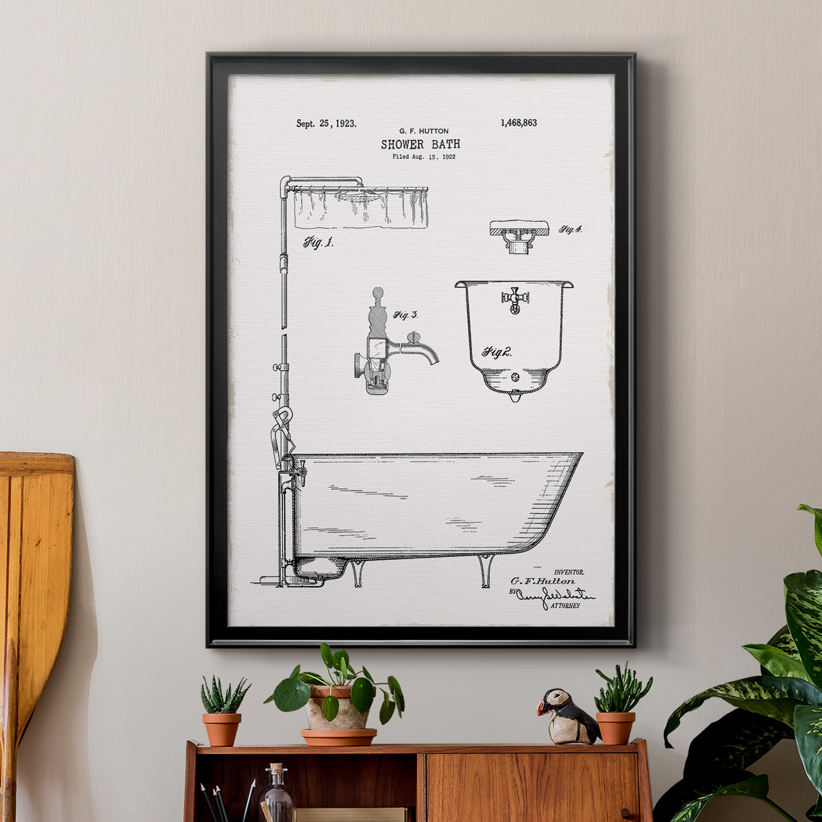 Vintage Bath I Premium Classic Framed Print - Ready to Hang