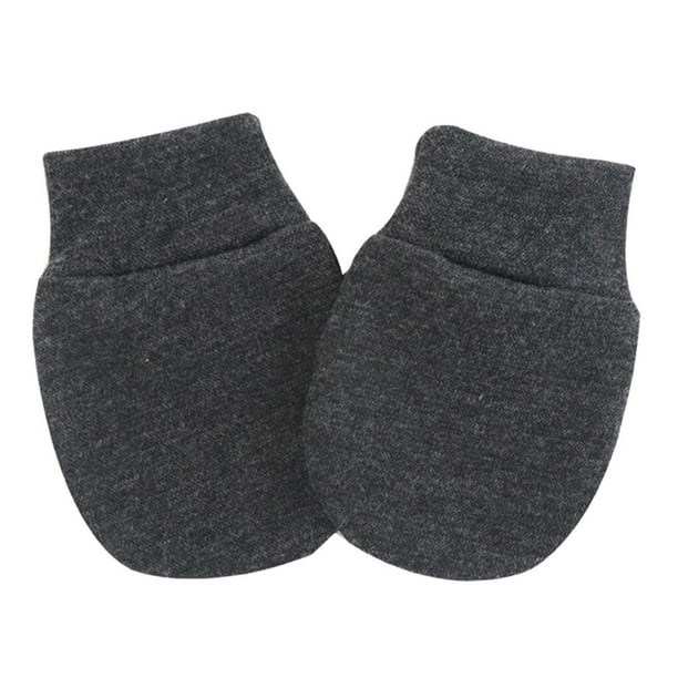 Sonducket Manoplas para bebés Sensación cómoda Guantes para recién nacidos Estilo clásico Diseño considerado Accesorios para bebés guantes y mitones gris negro