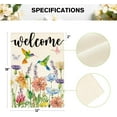 thumbnail image 5 of Sinkoo Hummingbird Spring Flowers Garden Flag 12 x 18 Inch Double Sided, Seasonal Flowers Welcome Yard Outdoor Flag, 5 of 7