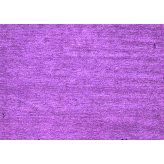 Ahgly Company Indoor Rectangle Abstract Purple Contemporary Area Rugs, 2' x 5'