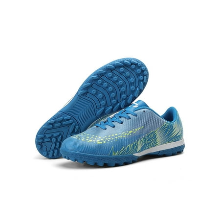 

Tenmix Kids Training Non Slip Football Shoes Flexible Lace Up Sport Sneakers Women & Men Sports Wear-resistant Round Toe Athletic Shoe