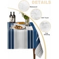 thumbnail image 2 of Lake Blue Stripes Table Cloth, Minimalist Abstract Vertical Lines Waterproof Tablecloth for Rectangle Tables, Reusable Washable Fabric Table Cover for Restaurant Kitchen Dining Tables 60"x84", 2 of 6