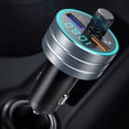 thumbnail image 1 of Binmer Multi-Functional Car Charger,FM Transmitter,Radio Adapter, Bluetooth 5.0 Music Player, With Hands- Call, USB Interface And Type-C Interface, 1 of 7