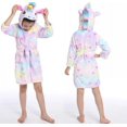 thumbnail image 1 of Albornoz con capucha de unicornio de Navidad para niños y niñas, bata de baño con estrella de arcoíris, pijamas de animales, camisón, ropa de dormir para niños, 1 of 2