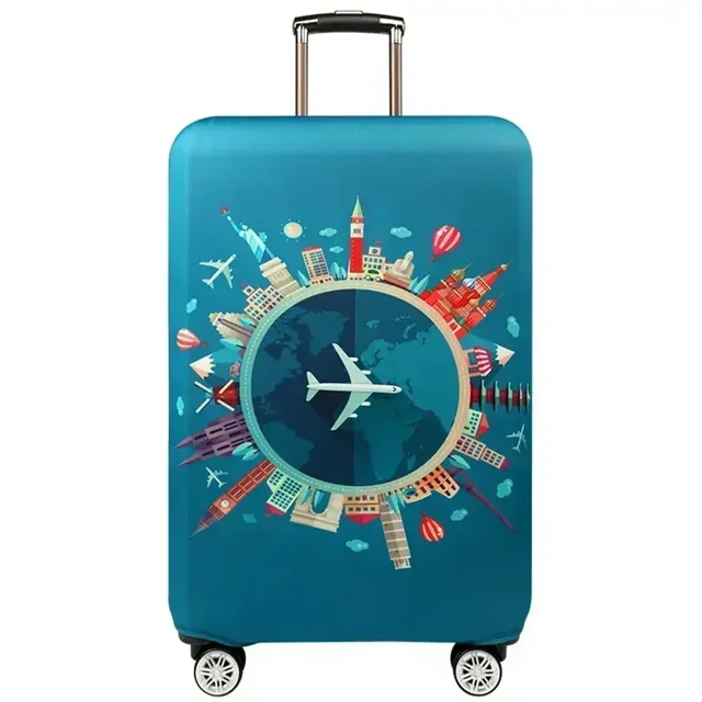 Housse de Valise Housse de Protection pour Compartiment à Bagages 18-32 Pouces Résistante à l'Usure Housses Anti-Poussière Durables pour Valise de Voyage Bleue