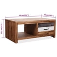 thumbnail image 2 of vidaXL Coffee Table Solid Acacia Wood 35.4"x19.7"x14.8", 2 of 7