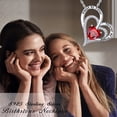 thumbnail image 4 of TINGN Sister Gifts from Sister Birthstone Necklace 925 Sterling Silver Love Heart Birthstone Jewelry Necklace Christmas Mothers Day Birthday Gifts for Sister, 4 of 7