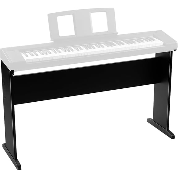 AODSK Digital Piano Stand Adjustable Width Wooden Furniture Stand Universal 76 / 88 Key Pianos Base- Black