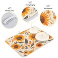 thumbnail image 3 of Yayeee Dish Drying Mat for Kitchen Counter 16"x18" Microfiber Absorbent Pad, Watercolor Sunflowers and Leaves, 3 of 7