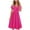 Hot Pink, variant on THDHVS Maxi Dresses for Women 2025,Women's Casual Dresses,Women's Fashion Solid Color Short Sleeve-Neck Mid-Calf Dress Army Green S