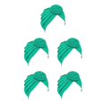 thumbnail image 3 of Qarigey Turbante Nudo Musulmán Hijab Elástico Superficie lisa Diadema Pañuelo Gorro Cabello para mujeres de cara Verde claro Type2 NO2, 3 of 6