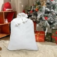 thumbnail image 4 of JVBTVB Large Christmas Drawstring Gift Bag – Reusable Holiday Storage Bag for Presents, Decorations & Party Supplies, Festive Fabric Sack with Drawstring Closure & Wool Ball, 27.5 x 19.7 Inches, 4 of 6