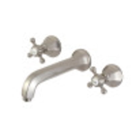 Kingston Brass KS4028BX Metropolitan Two-Handle Wall Mount Roman Tub Faucet  Brushed Nickel