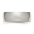 thumbnail image 3 of Chisel Titanium Polished 8mm Half Round Band, 3 of 7
