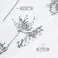 thumbnail image 4 of DriftAway Dandelion Floral Flower Lined Thermal Insulated Energy Saving Window Curtain Valance for Living Room/Bedroom/ Kitchen/Kids, 2 Layer, Rod Pocket, 52"x18"+2”Header (Gray), 4 of 7