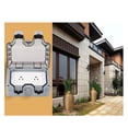 thumbnail image 1 of Toma De Corriente De Pared Impermeable, Toma De Corriente Impermeable Para Exteriores, Enchufe Estadounidense De 15A, 110V, 2 Enchufes, PC Retardante De Llama Para Granja, 1 of 7