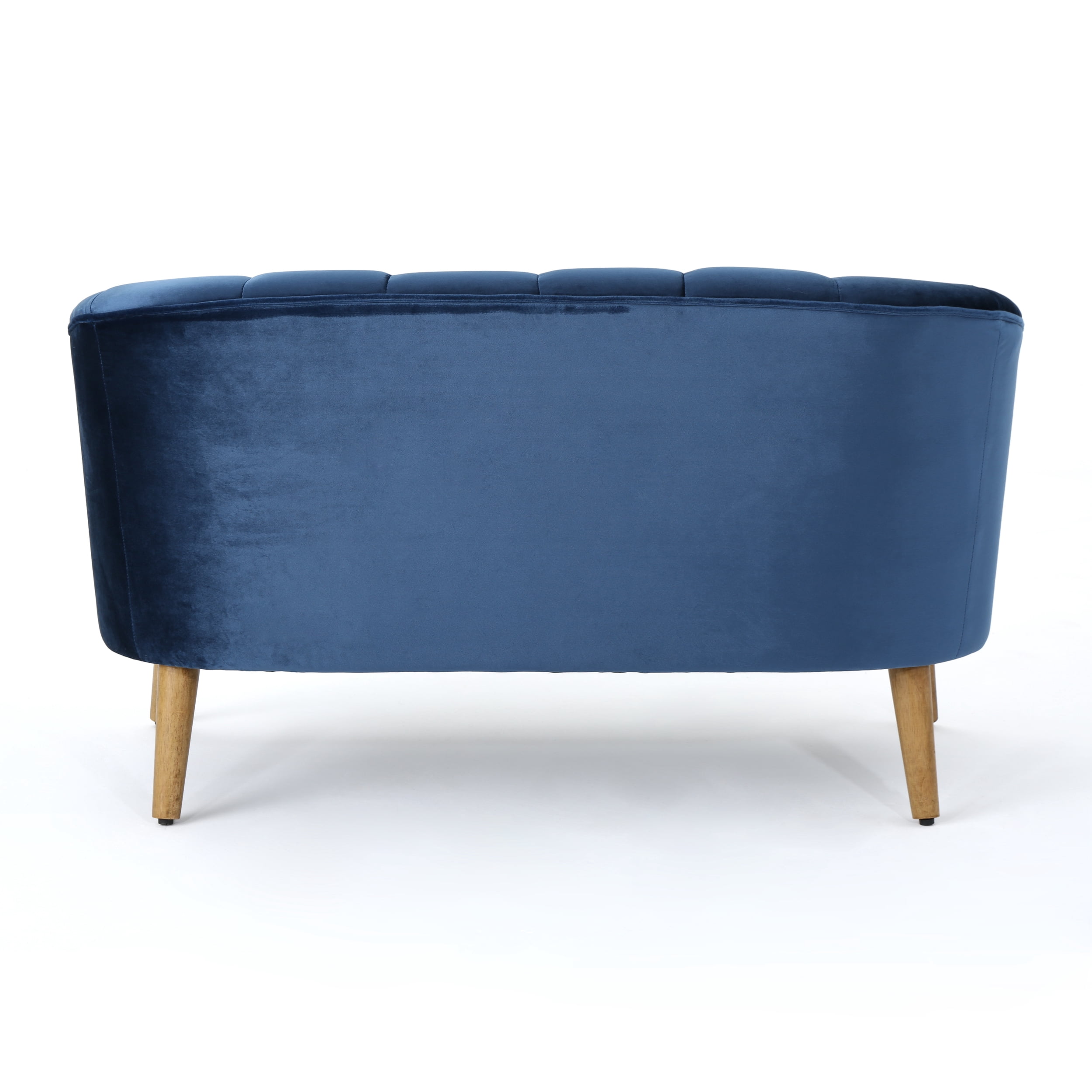 Noble House Albert Indoor Modern Upholstered Velvet Loveseat, Cobalt