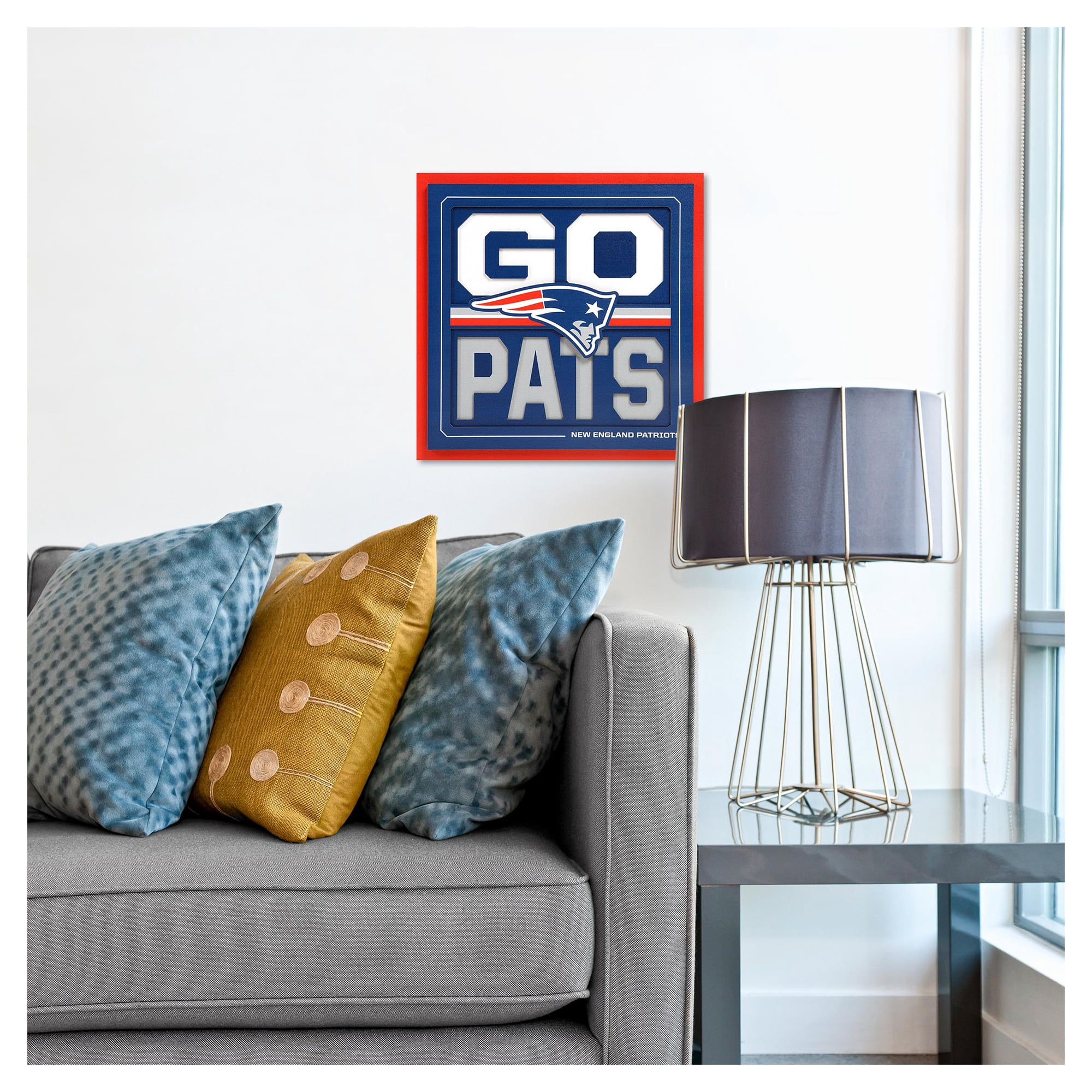 IDNA New England Patriots 12" x 12" Slogan Series 3D Wall Art