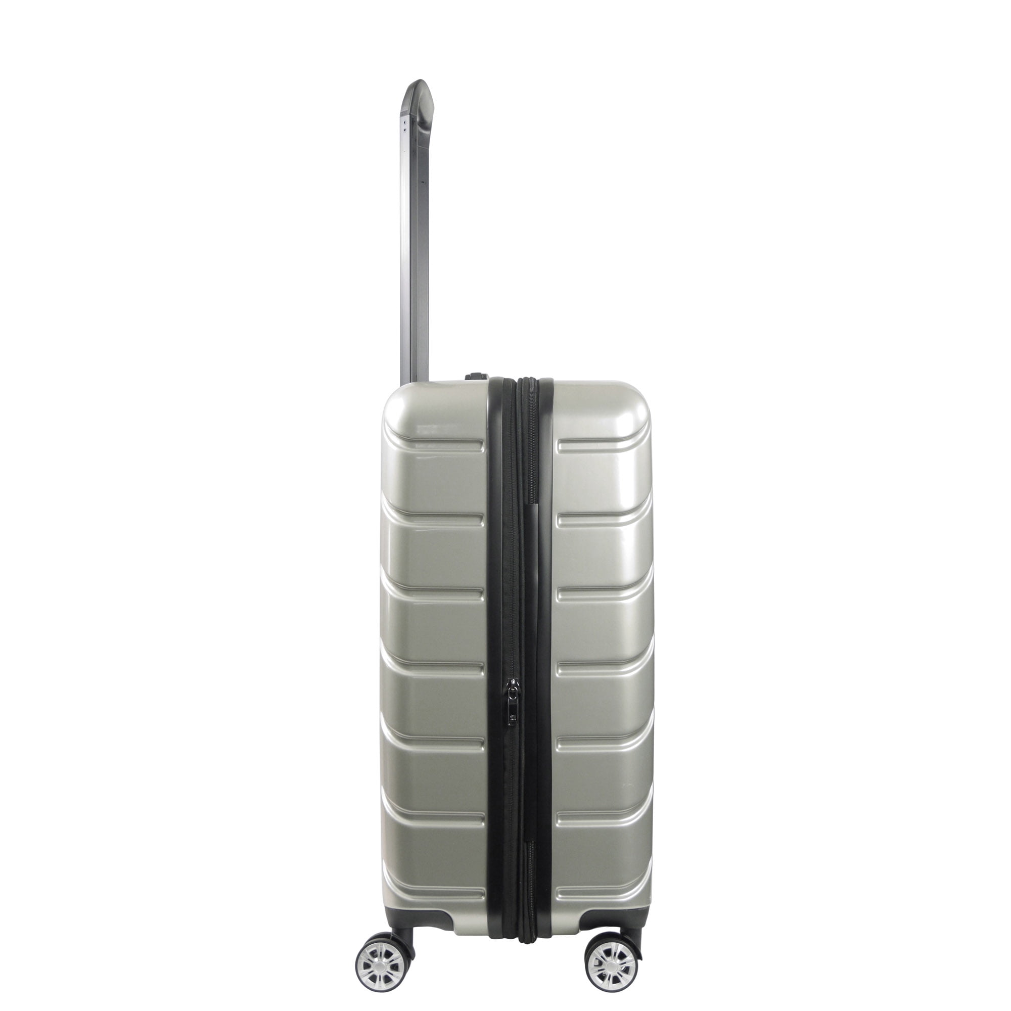 Velocity 27 Inch Rolling Luggage, Hardshell Suitcase with Spinner Wheels, Siliver