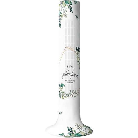 Leaf White Dust Cover Vertical Fan Cover Dust-Proof Protective Floor Standing Fan Deer White Household Tower Cloth Washable White