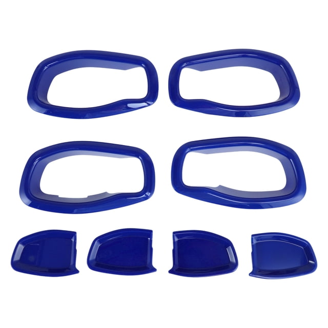 Cubierta de Tazón de Mango de Puerta Interior para Jeep Renegade 2015-2023 Marco de Decoración de Mango Interior Azul Profundo ABS 4 Pcs