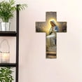 thumbnail image 3 of Vintage Wooden Christ Wall Cross,Retro Christ Wall Cross Decor,Handcrafted Rustic Home Decor with JesusCarving,Realistic Hanging Catholic Crucifix,Christian Gift for Easter Home,Church, 3 of 6