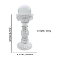 thumbnail image 3 of Home Decorations, White Pedestal Stand, Crystal Ball Stand, Living Room Decorative Objects, 5.5X2.5 Inch Resin Roman Column Winged Cherub Angel Desktop Figurine Display Holder,, 3 of 7