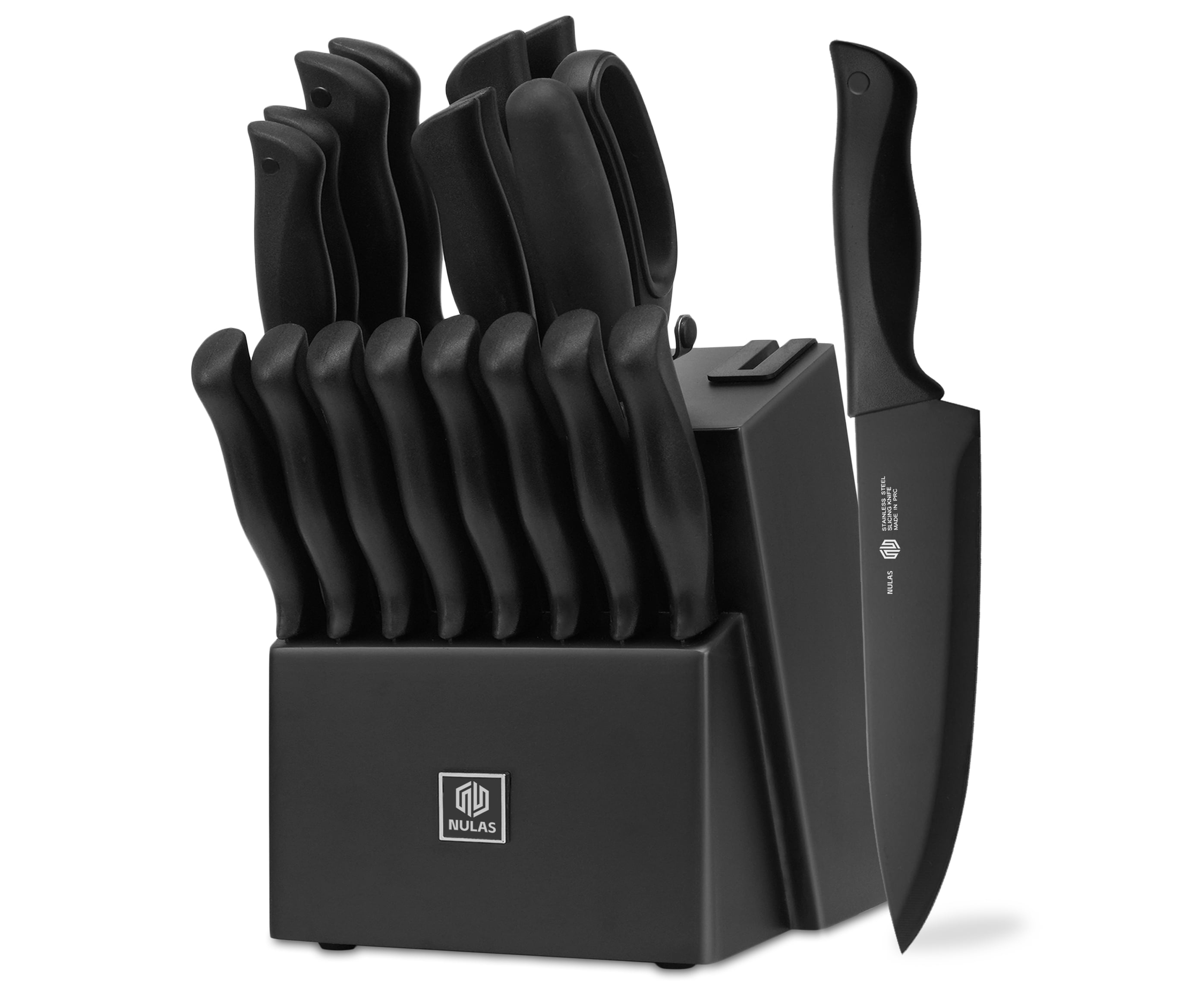 McCook Dishwasher Safe 26-Piece Black Stainless Steel Knife Set