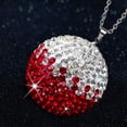 thumbnail image 2 of Car Rear View Mirror Ornament Hanging Lucky Ball Christmas Crystal Pendant Bling Car Accessories for Women Rhinestone Charm Auto Decoration, 2 of 6