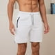 thumbnail image 4 of WILLBEST Pantalones Cortos de Verano para Hombre, Pantalones Cortos de Color Liso con Corbata, Pantalones de Cinco Cuartos Transpirables y Frescos., 4 of 6