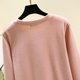 thumbnail image 5 of Puntoco Ropa de dormir para mujer, moda femenina, color sólido, cuello redondo, ropa de dormir informal cálida para el hogar, conjunto de pijama, 5 of 5
