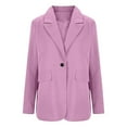thumbnail image 3 of BLOCLOALO Women's Blazers Suit Jackets Open Front Cardigan Business Casual Work Lightweight Coats Spring Summer Cardigan Suits Casual Blazer Work Office Cardigan Jackets Trendy Blazers Purple M, 3 of 6