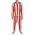 thumbnail image 3 of Fotbe America Flags2 Pijama de Hombre con Estampado de Manga Larga, Conjunto de 2 Piezas, Ropa de Dormir Suave y Cómoda con Bolsillos-Large, 3 of 7
