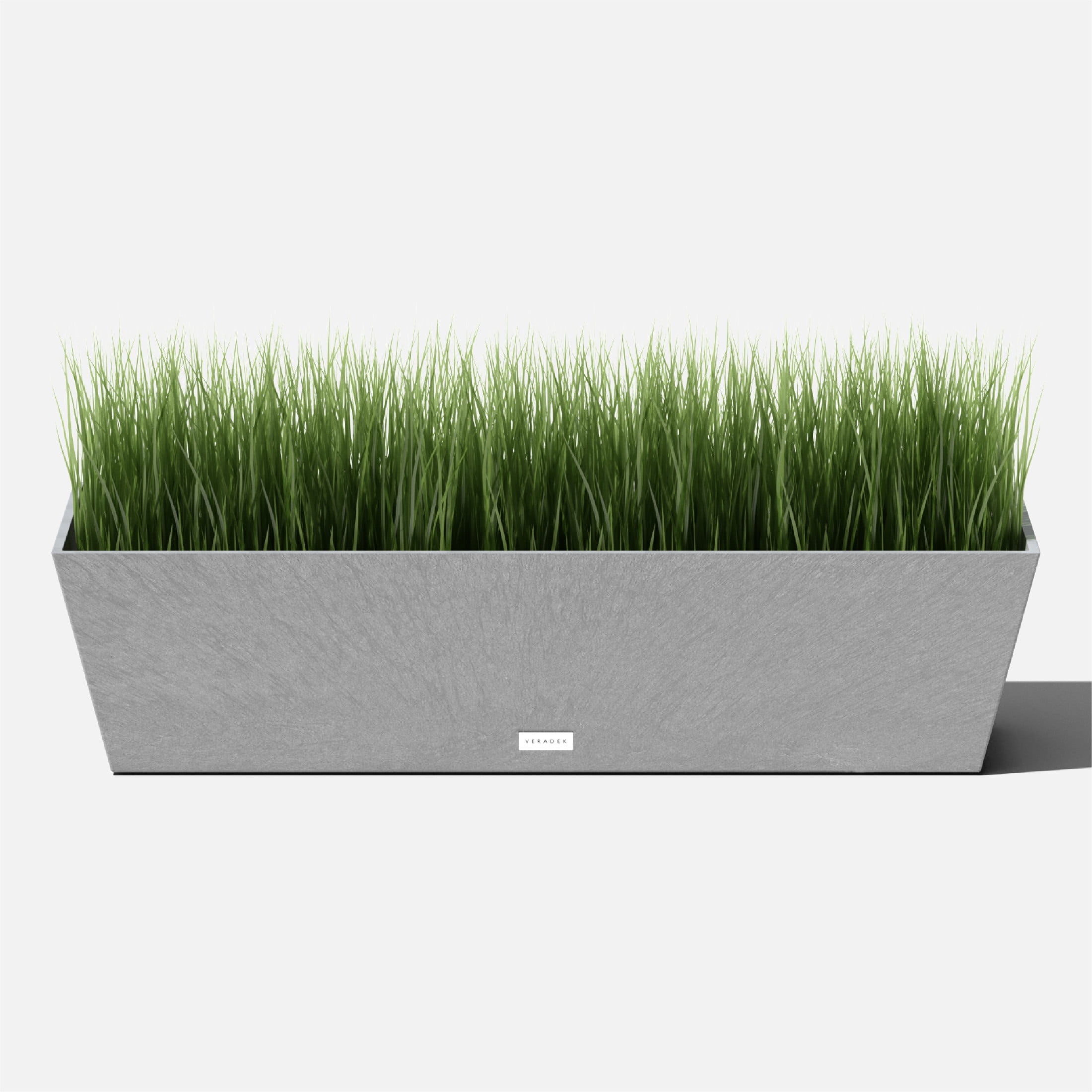 Veradek Pure Series Window Box 36" Plastic Planter - Gray