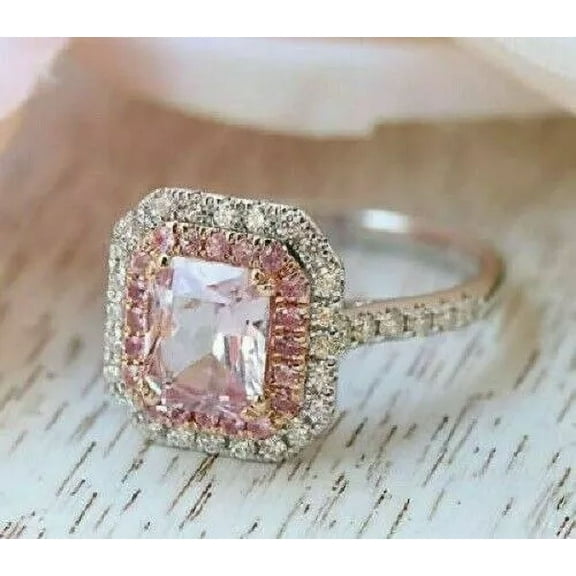 925 Sterling Silver Certified Natural Pink Sapphire Handmade Ring
