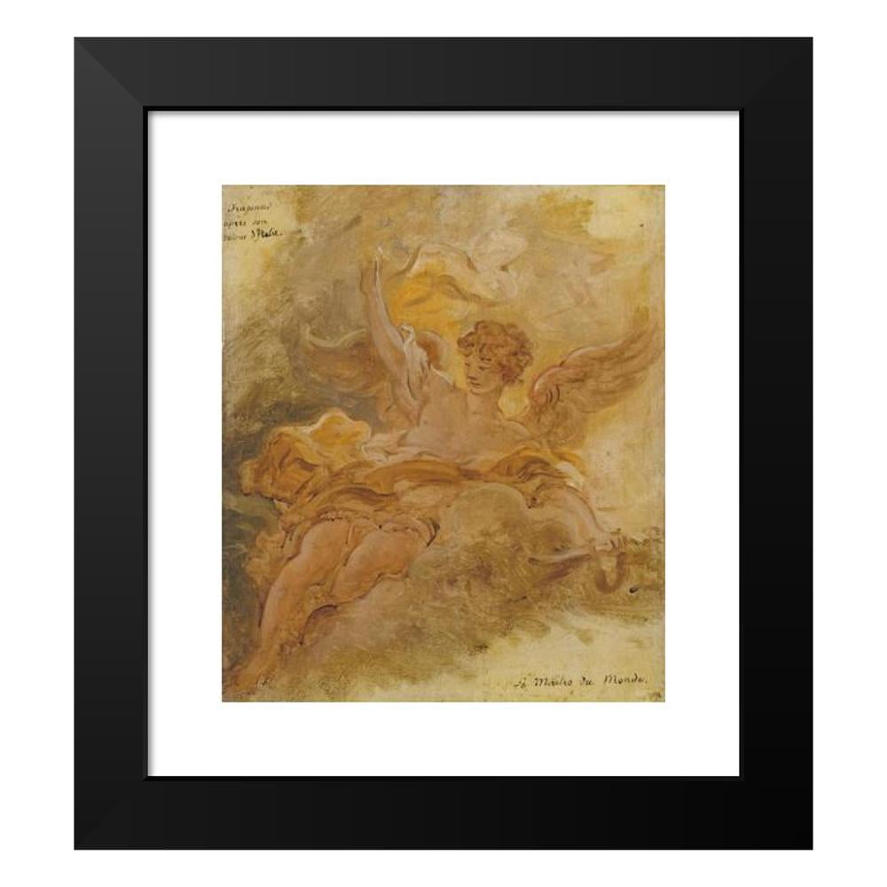 Jean-Honoré Fragonard 15x17 Black Modern Framed Museum Art Print Titled - The Master of the World