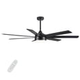 thumbnail image 5 of Wellspeed 72 in. Farmhouse Indoor Matte Black Ceiling Fan Light with 7 Wood Grain Blades, 5 of 22