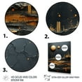 thumbnail image 3 of Designart "Saturn s Sonata Neptune in Yellow and Black I" Neptune Floater Framed Canvas Print, 3 of 7