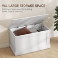 thumbnail image 4 of HOMCOM Coffre de Rangement Moderne, Boîte en Bois pour Salon, 31,5 Pouces, Blanc, 4 of 10