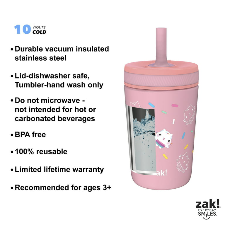  Zak Designs DreamWorks Gabby's Dollhouse Kelso Toddler Cups For  Travel or At Home, 12oz Vacuum Insulated Stainless Steel Sippy Cup With  Leak-Proof Design is Perfect For Kids (Cakey Cat) : Everything