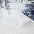 thumbnail image 5 of Homewish Navy Gradient Plaid Bed Spread Queen,Contemporary Art Queen Coverlet Set,3 Pieces, 5 of 7