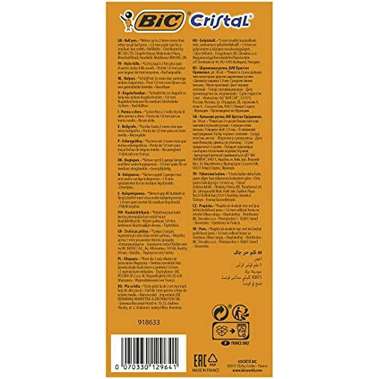 BIC Cristal ORIGINAL Medium Daily BALLPOINT PENS Biros
