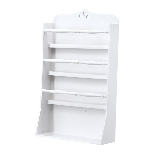Gabinete de Almacenamiento Estante de Madera Estante para Libros Muebles Estantes de Exhibición Estante para 1: 6 Doll Playhouse Adorn Blanco Grande CUTICAT Librería de casa de muñecas
