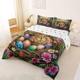 thumbnail image 2 of Erosebridal Easter Rabbit Egg Kid Full Size Comforter Sets, Groovy Flower Bedding Sets, 3-Piece, 2 of 6