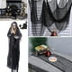 thumbnail image 4 of Decoración de fiesta de Halloween de terror, casas embrujadas, decoraciones para puerta al aire libre, tela espeluznante negra, gasa aterradora, accesorios góticos, 4 of 4