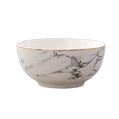 

Livesture Gold rim marbled bowl set 6inch Q1pcs