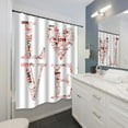 thumbnail image 2 of Funny Happy Valentines Day Shower Curtain for Bathroom Decor Heart Love Romantic Holiday Bathtubs Waterproof Washable Fabric Shower Curtain Set with 12 Hooks 72" X 72",Red White, 2 of 6