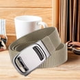 thumbnail image 6 of yuksok Nylon Belt for Men Casual Automatic Belt Buckle for Hiking Mountain Climbing beige, 6 of 9